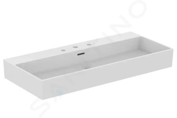 IDEAL STANDARD - Extra Umyvadlo na desku 1000x450 mm, s přepadem, 3 otvory pro baterii, bílá T390701