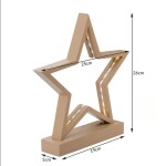 DBA LED Dřevěná Dekorace – Svítící Hvězda