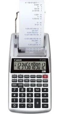 Canon P1-DTSC II šedá / Kalkulačka s tiskem / LCD displej / 4x AA baterie (2304C001)