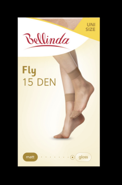 Dámské silonkové ponožky FLY SOCKS 15 DEN - BELLINDA - almond UNI