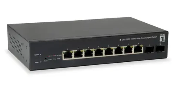 LevelOne GEP-1051 / Switch / 8x Gigabit PoE+ (70 W) / 2x SFP / Web Smart / L2/L3/L4 Managed (GEP-1051)