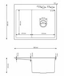 Erga HD, 1-komorový ocelový dřez 580x480x210 mm, pravý, ocelová, ERG-MLS-HD5848R