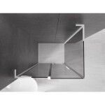 MEXEN/S - Velar L sprchový kout, posuvné dveře 100 x 85, grafit, bílá 871-100-085-43-20