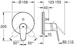 GROHE - Eurodisc Cosmopolitan Baterie pod omítku pro 2 spotřebiče, chrom 24056002