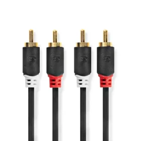 Nedis Stereo Audio kabel 2x RCA (M) - 2x RCA (M) 0.50 m antracit (CABW24200AT05)
