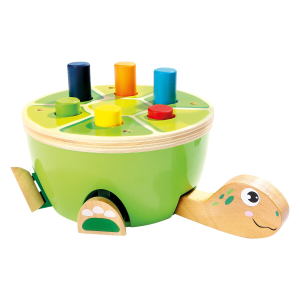 Zatloukačka želva dřevěná 25cm