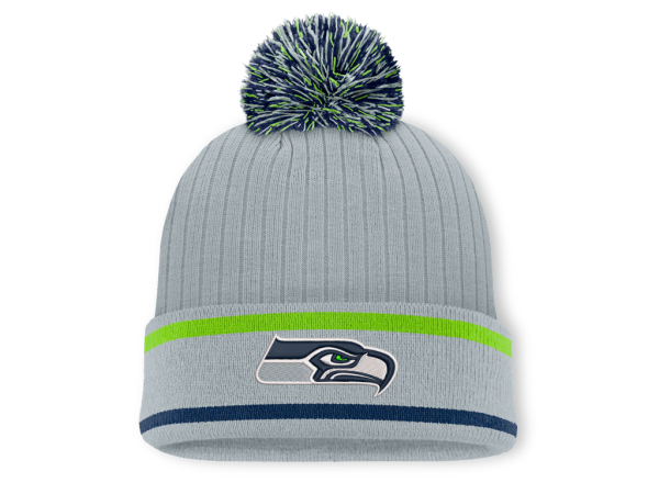 Fanatics Pánská zimní čepice Seattle Seahawks NFL Fissure Cuffed Knit Hat with Pom
