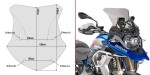 5124D plexi kouřové Bmw R 1200 GS (16-18), R 1250 GS (19-23), nutný D5108Kit