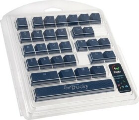 Ducky Rubber Keycap Set, 31 kláves, Double-Shot Backlight - modrá DKSA31-USRDBNNO2