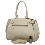 Módní dámská koženková kabelka do ruky Pessi, zlatá