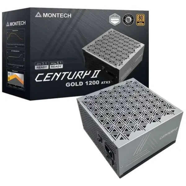 Montech Century II 1200W / ATX 3.1 / 1200W / 80 PLUS Gold / modulární (CENTURY II 1200W)