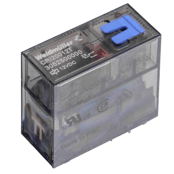 Weidmüller CRI10012T Miniaturní průmyslové relé, 12 V/DC, 16 A, 1 přepínací kontakt, 10 ks