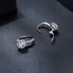 Luxusní stříbrné náušnice Viviane 1 ct MOISSANITE + CERTIFIKÁT, Stříbrná certifikát GRA, hadřík na čištění stříbra, dárková krabička