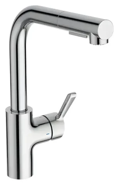 Ideal Standard Ceralife chrom / Dřezová baterie / Vytahovací sprška 2 proudy / FirmaFlow kartuše 28 mm (BE244AA)