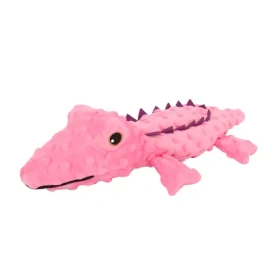 HUHUBAMBOO Hračka pro psy Krokodýl růžová / Mazlící / Polyester / 40x38x8 cm (356080)