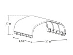 Plachtový přístřešek pro koně – ShelterLogic 3,7 × 3,7 m