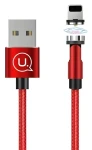 USAMS US-SJ472 U59 červená / Nabíjecí kabel / Lightning / Magnetický / 1m / 2.1A (SJ472USB02)