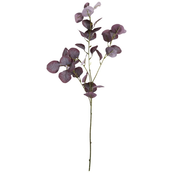 House Doctor Umělá květina Eucalyptus Burgundy 75 cm, červená barva, plast