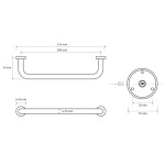 SAPHO - X-ROUND E madlo pevné 300, chrom XR501