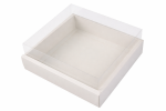 Cake star Cukrářská krabice s průhledným víkem a dělící vložkou 30x30x10cm