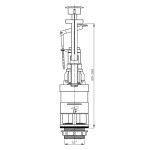 AQUALINE - Vypouštěcí ventil, STOP tlačítko, chrom OVJC000