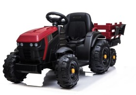 Mamido Dětský elektrický traktor Farmer s vlečkou a lopatou červený