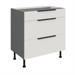 Spodní skříňka Aria ANT 80 D 3S BB - Premium Box Barva korpusu: Antracit, Barva dvířek: SA - Aquamarine AFM