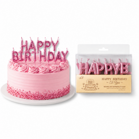 Dortisimo Svíčky Happy Birthday růžovo-zlaté (13 ks)