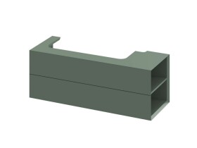RAVAK - Lite Umyvadlová skříňka 120x45x43 cm, 2 zásuvky, Grey Green X000001894