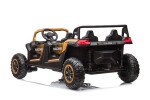 Mamido Elektrické autíčko Buggy UTV čtyřmístné 24V pěnová EVA kola zlatá