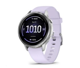 Garmin Venu® 4 - 41 mm Silver / Periwinkle silikonový řemínek EDF_2393755