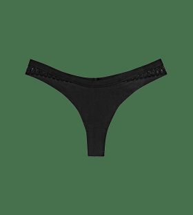 Dámská tanga Aura Spotlight High Leg string černá TRIUMPH BLACK