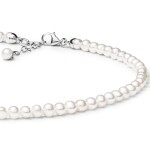Perlový náhrdelník Rosie 5-6 mm řiční bílá perla, stříbro 925/1000, 39 cm + 3 cm (prodloužení) Bílá