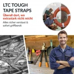 Label The Cable Tough Tape Strap bílá / Páska na suchý zip / 50 mm / 5 m / voděodolná (LTC 1620-5-50)