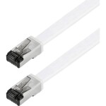 Maxtrack TI56-15L RJ45 síťové kabely, propojovací kabely CAT 8.1 U/FTP 15 m bílá plochý 1 ks