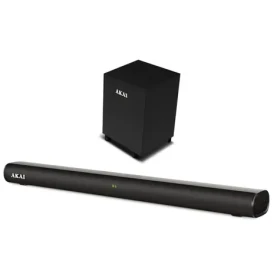 AKAI ASB 20CSW černá / Soundbar 2.1 Subwoofer / 80W / Bluetooth / USB / HDMI / AUX (4905192534165)