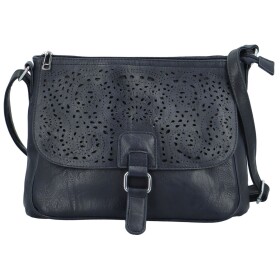 Stylová dámská koženková crossbody kabelka Stacy, tmavě modrá