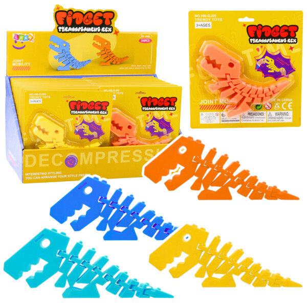 Mamido Skládací dinosaurus antistresová hračka 3D