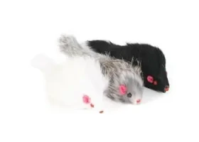 I LOVE PETS Myška z pravé kůže / Hračka pro kočky (8592644122948)