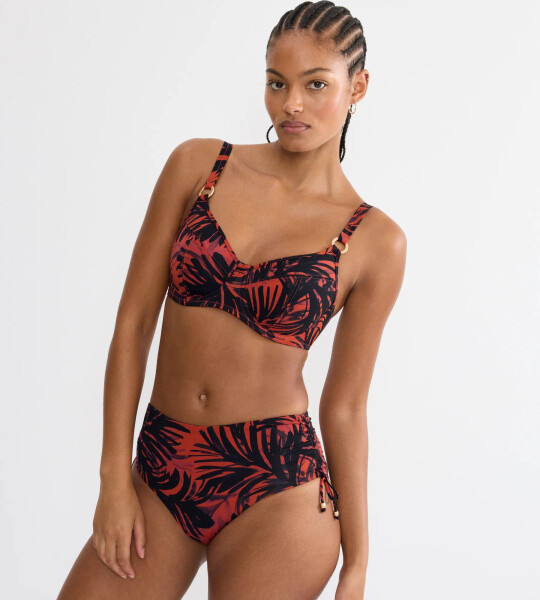 SUMMER PALM - Minimizer plavkový top s kosticemi Triumph BROWN 44C