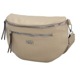 Trendy dámská koženková ledvinko-kabelka Genaida, béžová