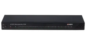 Lindy HDMI splitter 16 portů černá / HDMI splitter / 4K 60Hz / HDCP 2.2 / 16x HDMI výstup (38239)