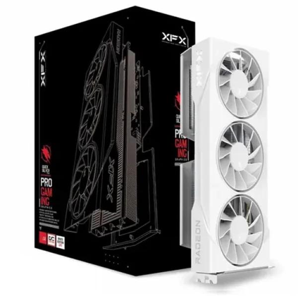 XFX Radeon RX 9060 XT SWIFT Triple Fan White OC 16GB / 3320MHz / 16GB GDDR6 / 1x HDMI + 2x DP / 550W (8) (RX-96TS316W7)