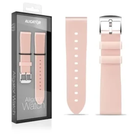 Aligator Řemínek silikonový 18mm / růžový (18AW0002)