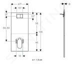 GEBERIT - AquaClean Krycí deska se zabudovaným ovládáním pro kompletní WC, alpská bílá 115.329.11.1