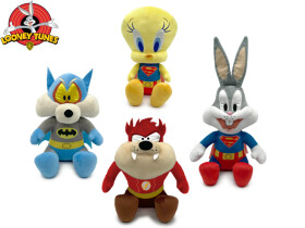 Plyšová postava Looney Tunes superhrdinové sedící 23 cm - mix motivů