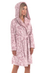 Dámský župan Flora kapucí krátký 4856 mauve mist Vestis