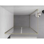 MEXEN/S - Exo sprchový kout dveře křídlové 90 x 80, transparent, zlato 8182-090-080-50-00