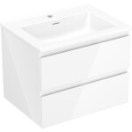 MEXEN/S - Orio koupelnová skříňka 60 cm s umyvadlem Otis, 2 zásuvky, bílá lesk 91A10-06047-2-BFF00-W18M00