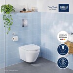 GROHE - Solido Set předstěnové instalace, klozetu Euro Ceramic, sedátka SoftClose a tlačítka Arena Cosmopolitan, Triple Vortex, chrom 102517SH00